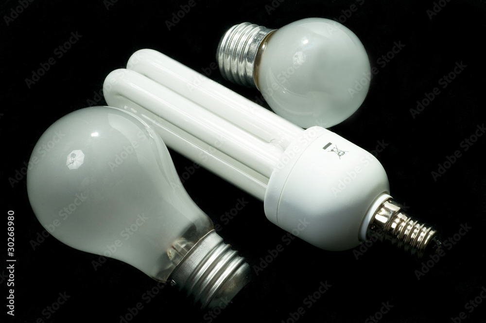 Energy saving light bulb and tungsten Energy saving light bulb and tungsten
