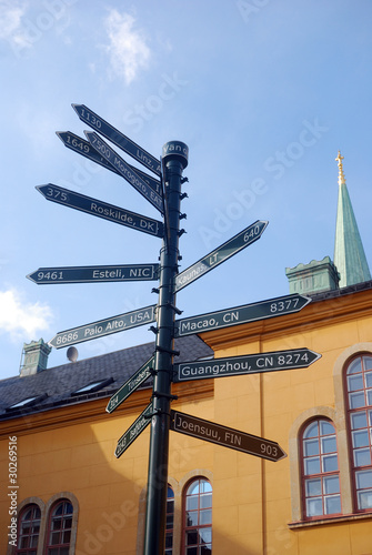 Fotografie Compass rose, Linkoping, Sweden