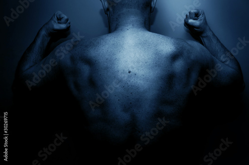 Canvas Print Frustrated man expressing his anger