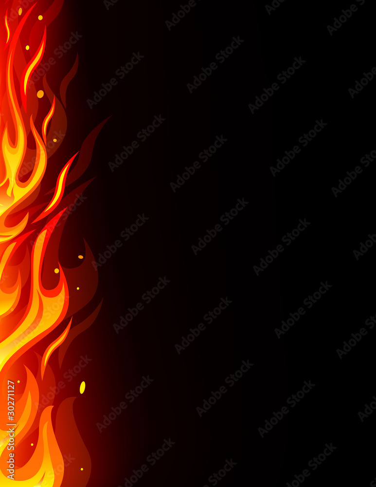 Fototapeta premium Fire card