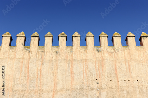 Crenulated wall at the Royal Palace in Fes photo
