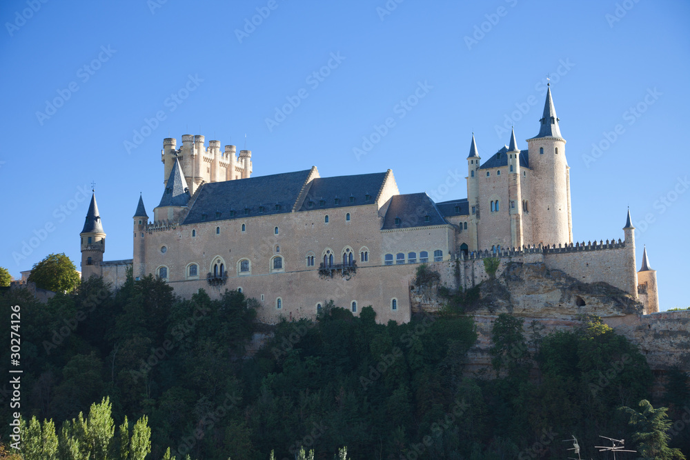Segovia Alcazar panoramic. Spain