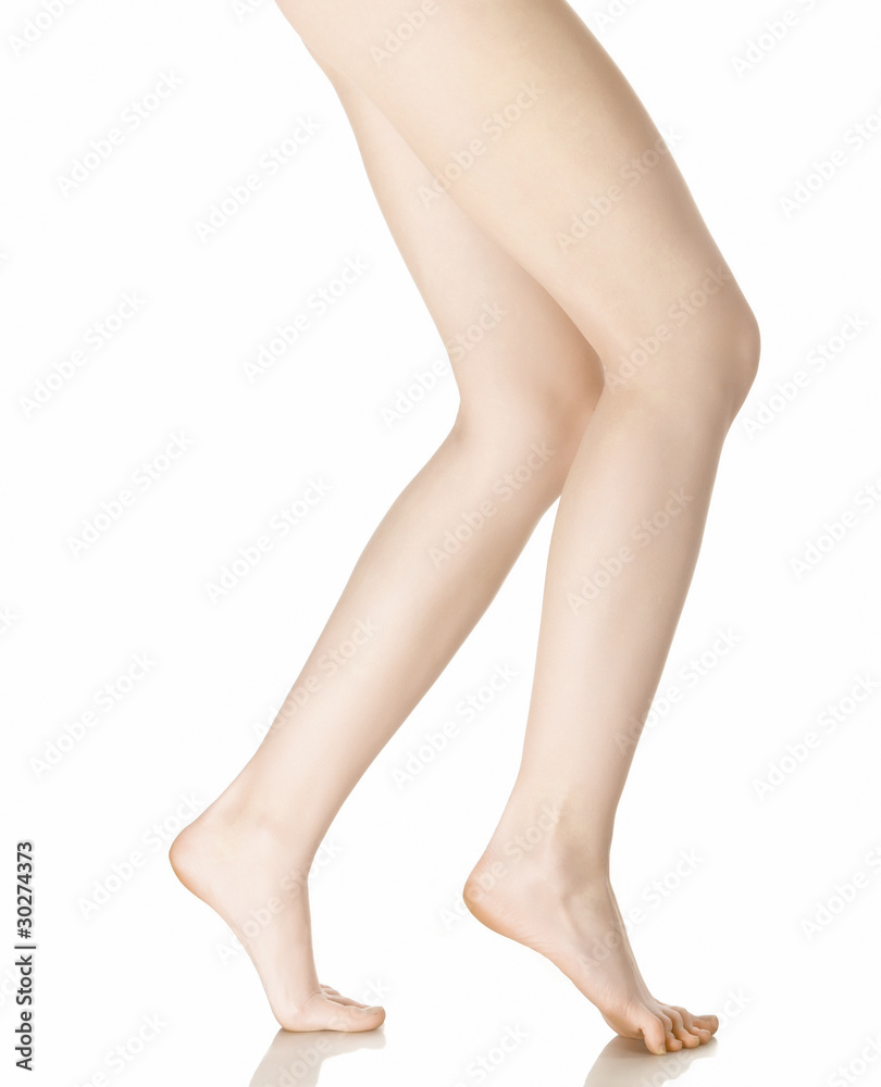 Slender and long beautiful female legs Slender and long beautiful female legs