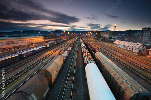 Freight Station with trains