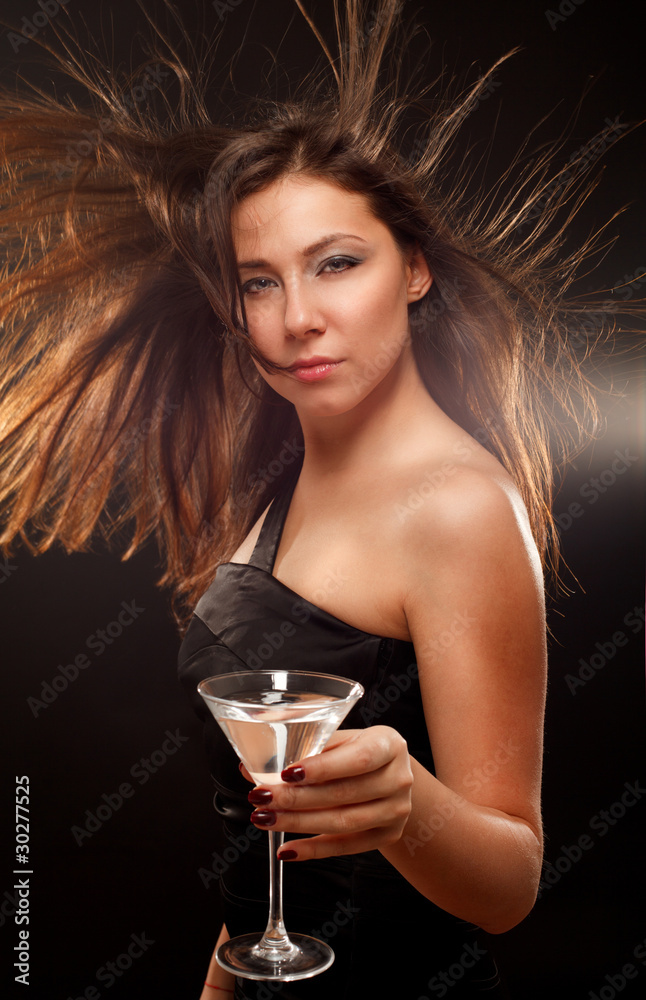 Woman with cocktail Woman with cocktail