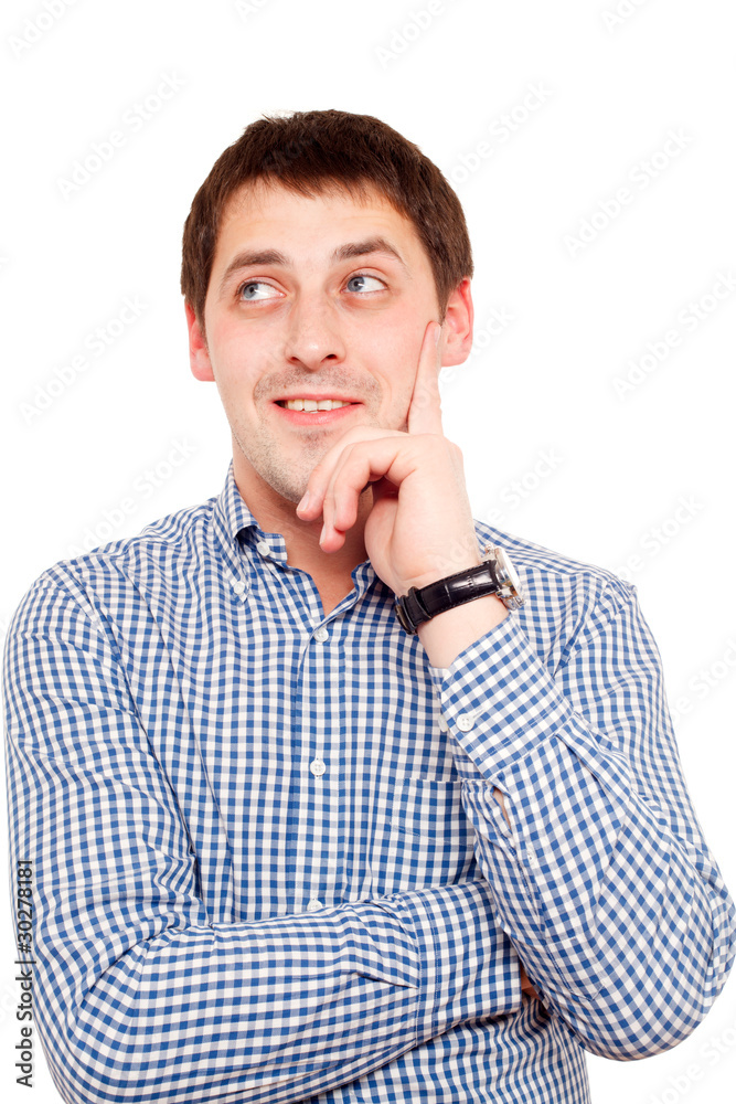 Young man in thoughtful pose Young man in thoughtful pose