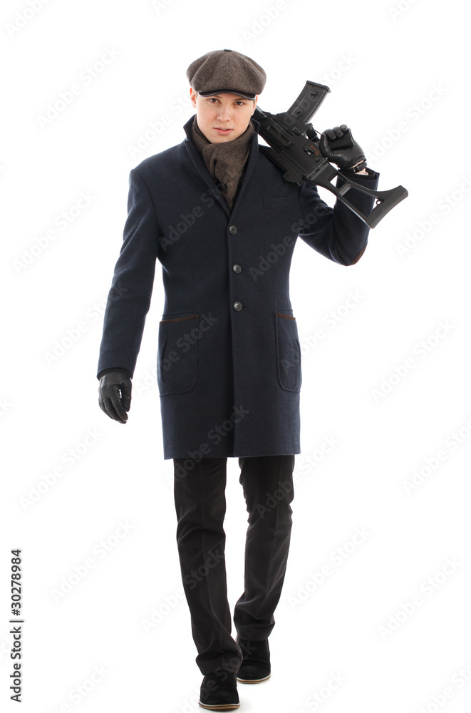 Young man walking Young man walking
