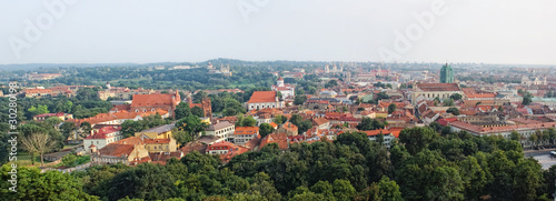 Panoramic view of Vilnius old town, Lithuania