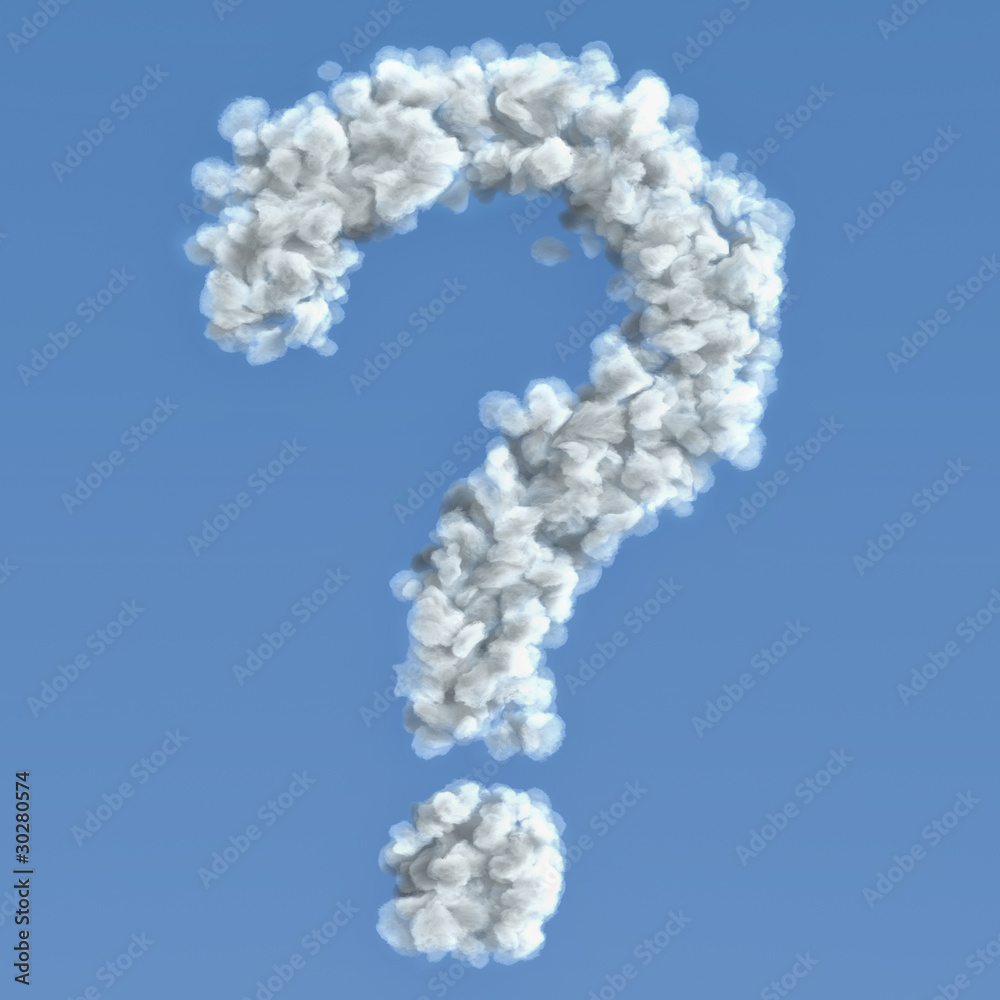 Question mark cloud Question mark cloud