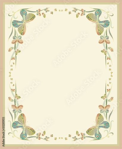 Greeting card with butterflies.