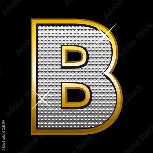 Bling bling font type_letter B