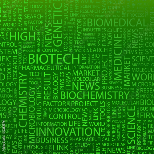 BIOTECH. Wordcloud vector illustration.