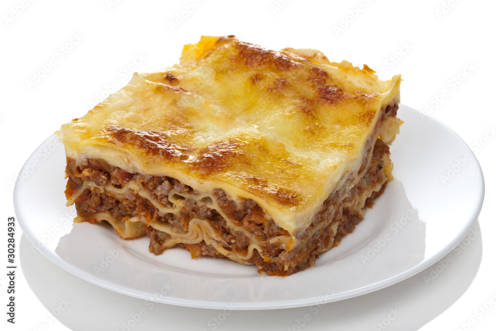 classic lasagna bolognese isolated classic lasagna bolognese isolated