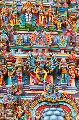 Sculptures on Hindu temple tower