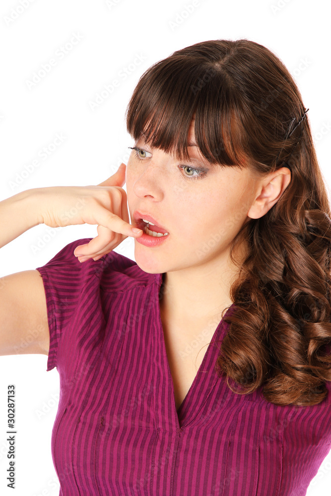 a girl calls on her hand, on the phone a girl calls on her hand, on the phone
