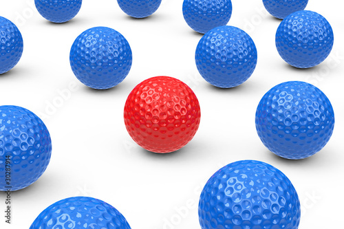 Der rote Golfball