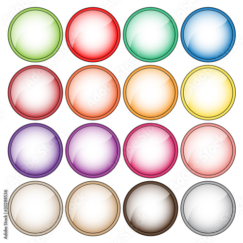 Colorful button or label collection