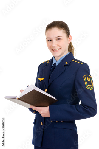 Принти на полотні girl in uniform