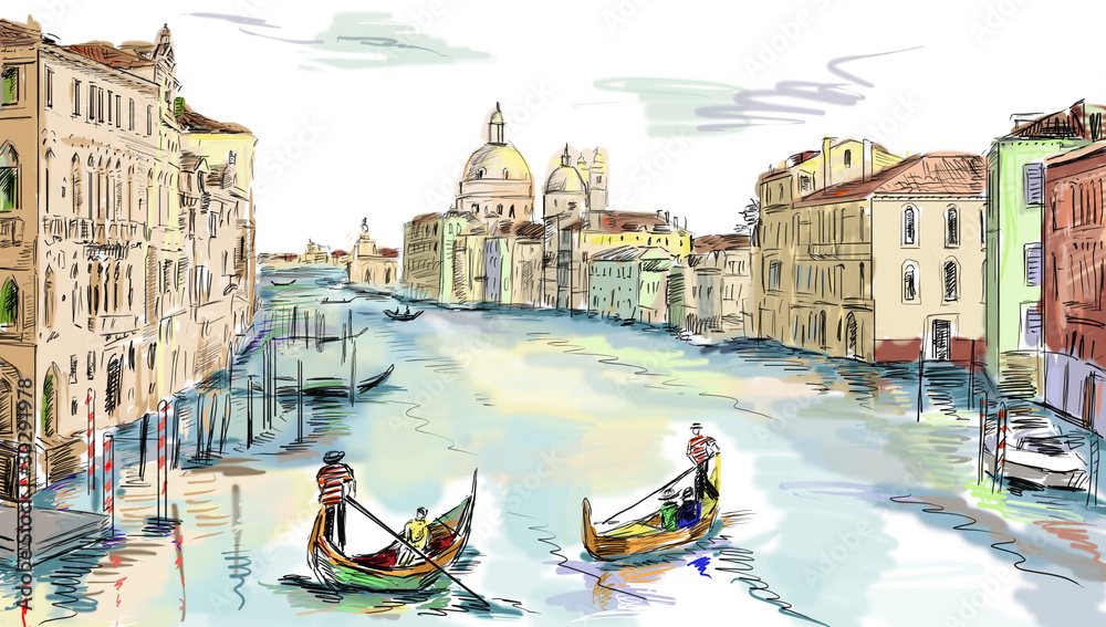 Fototapeta premium Venice illustration