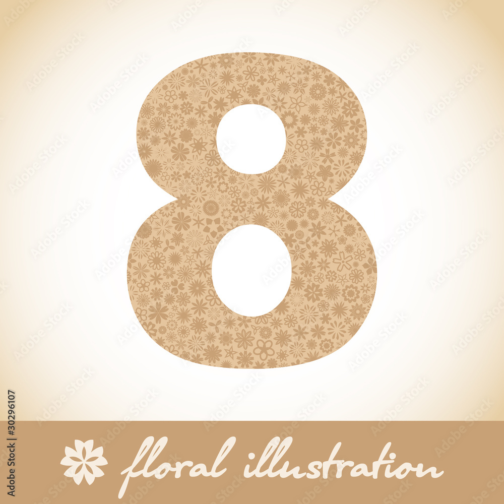 EIGHT. Vector floral illustration. EIGHT. Vector floral illustration.