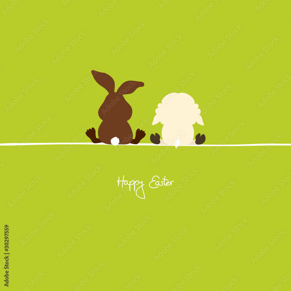 Obraz premium Easter Bunny & Lamb