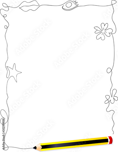 Cornice con piccoli disegni - Frame with small drawings