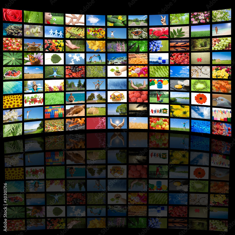 Tv screen showing pictures, all used images are my property Tv screen showing pictures, all used images are my property