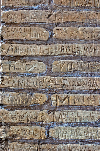 Graffitti in the Colosseum photo