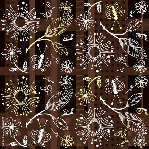 Texture florale 3, vecteur