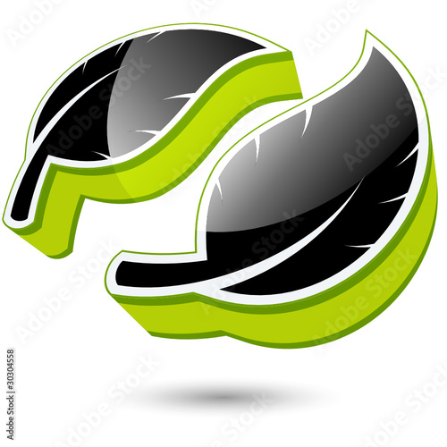 blatt pflanze ökologisch zeichen symbol