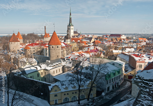 panoramic view of old city of Tallinn, Estonia