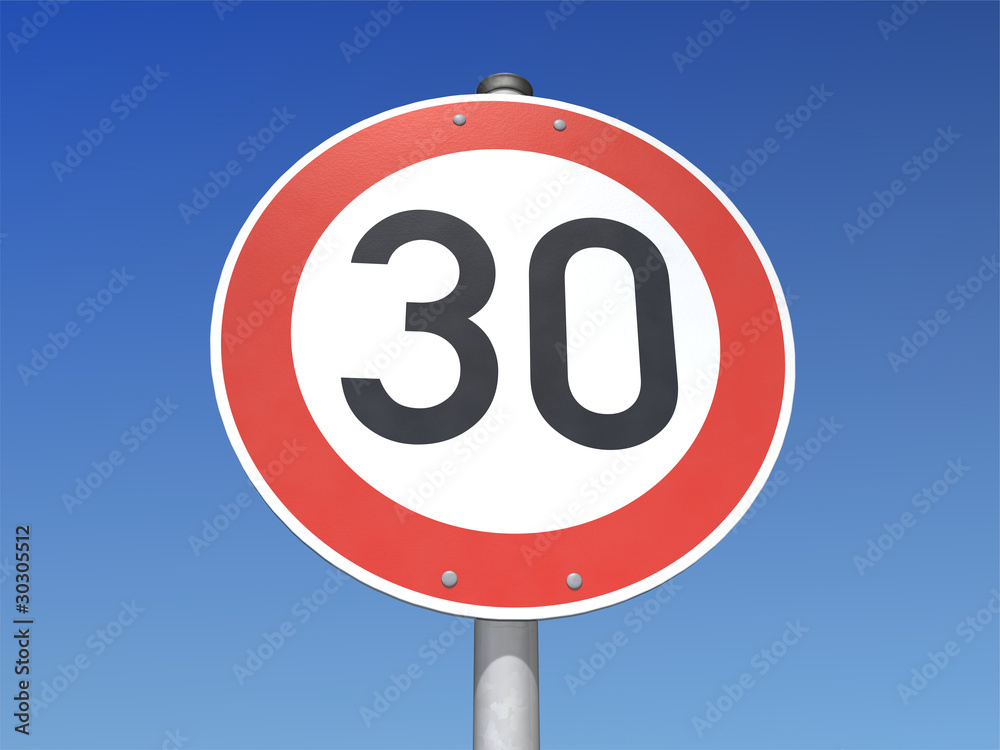 Verkehrsschild 30 Verkehrsschild 30