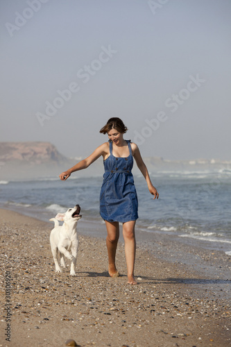 Girl with her dog