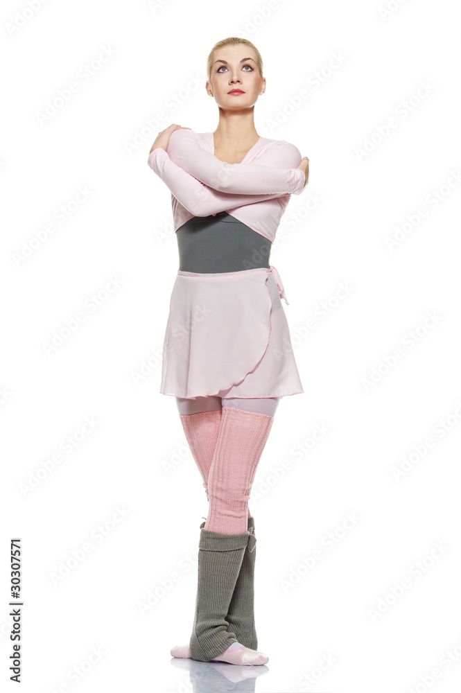 Beautiful ballet dancer isolated on white background Beautiful ballet dancer isolated on white background