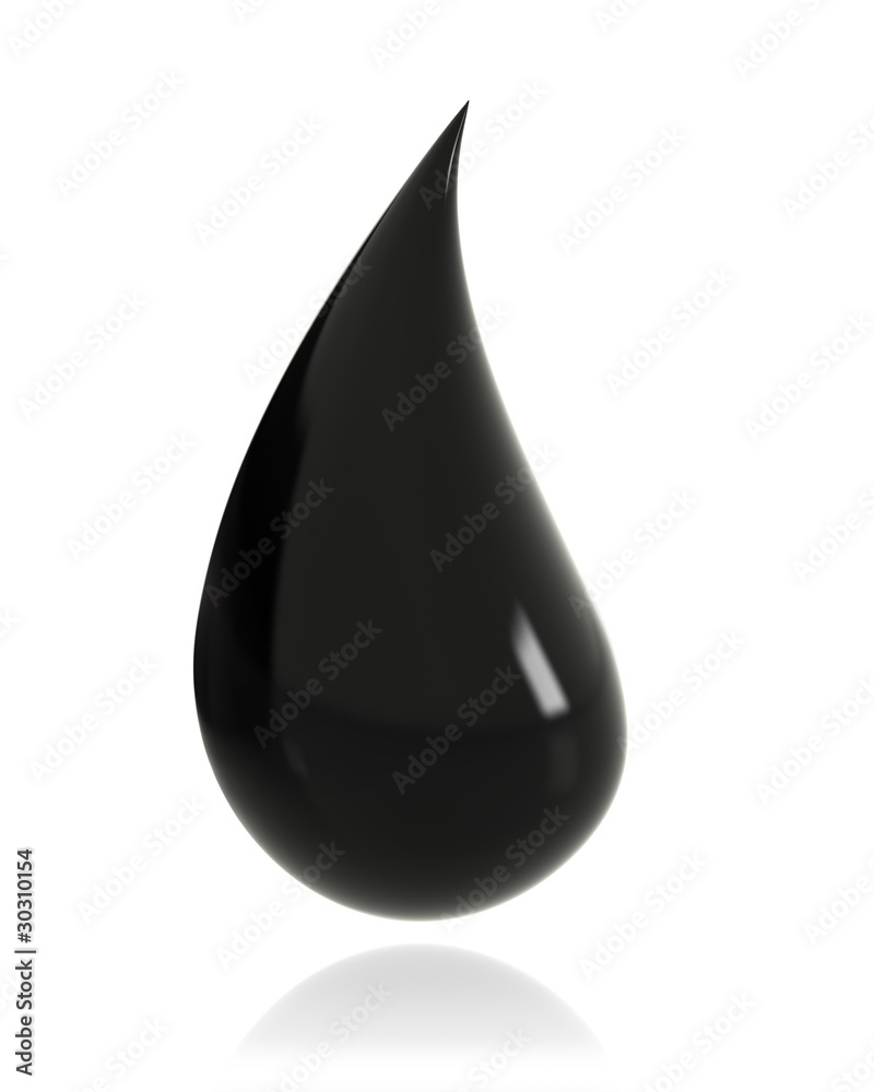Glossy drop of oil Glossy drop of oil