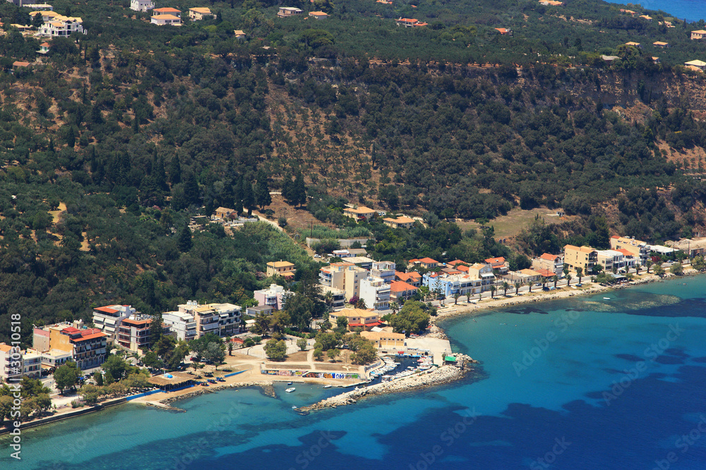 Aerial view on Zakynthos Greece