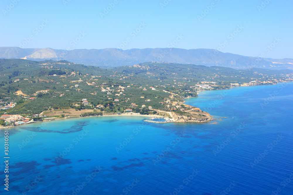 Aerial view on Zakynthos Greece