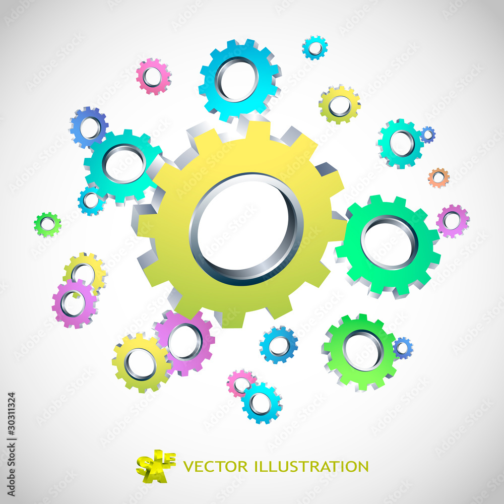Vector gear background. Abstract illustration. Vector gear background. Abstract illustration.