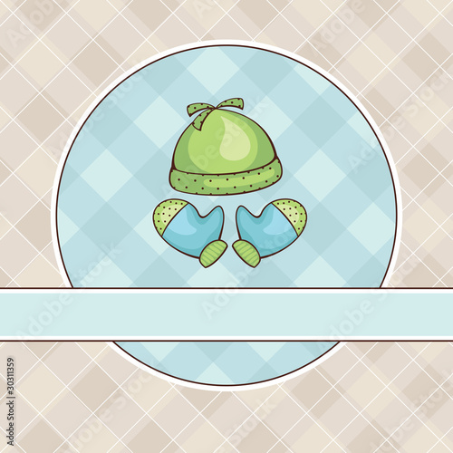 illustration with coif and mittens