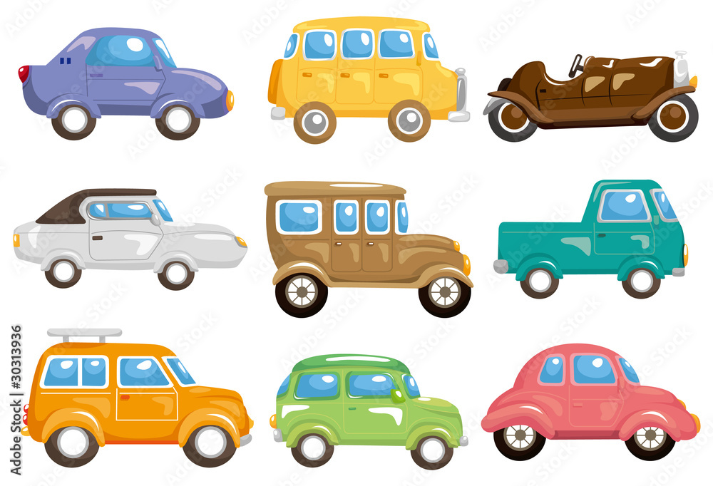 cartoon car icon