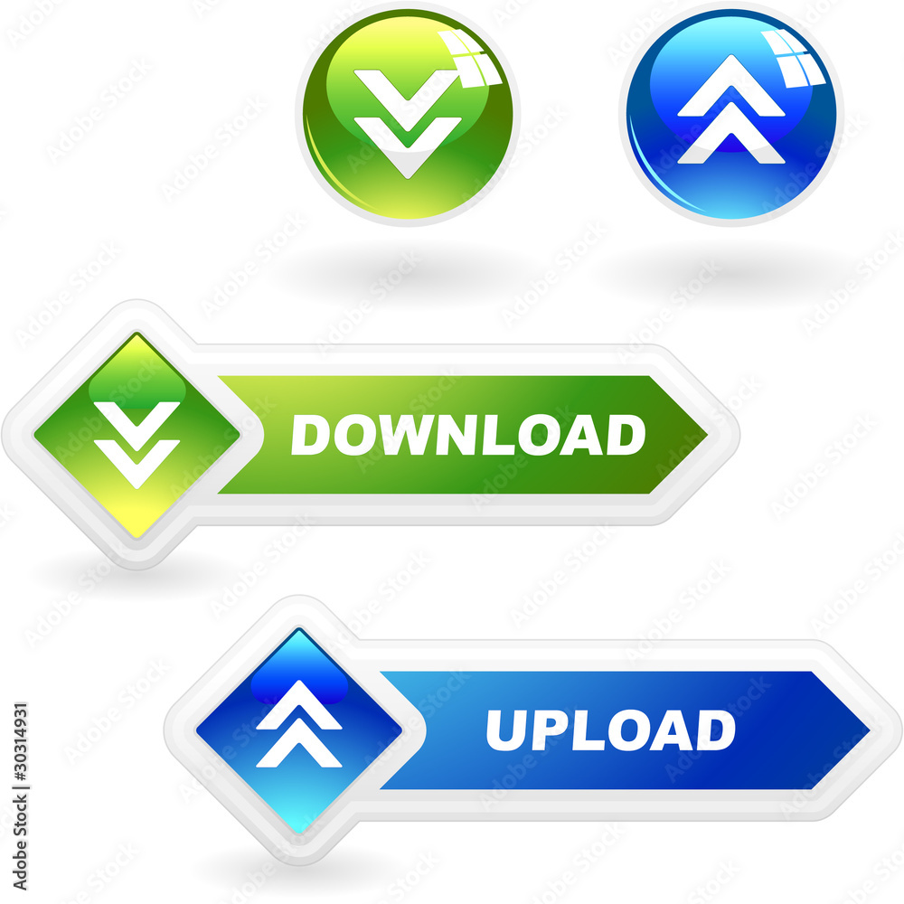 Download buttons. Vector set for web. Download buttons. Vector set for web.