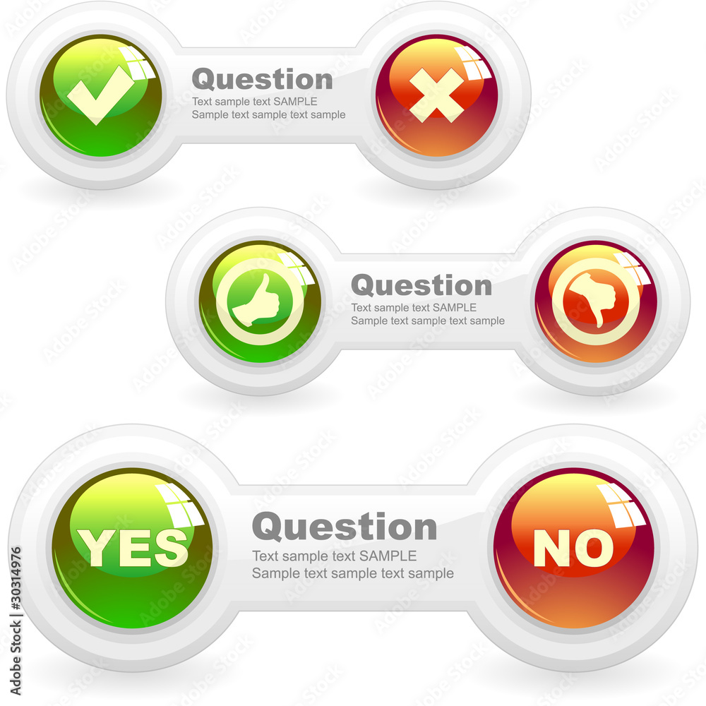 Approved and rejected buttons. Vector set. Approved and rejected buttons. Vector set.