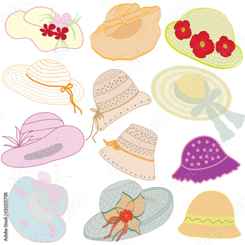 Collection of hats for woman