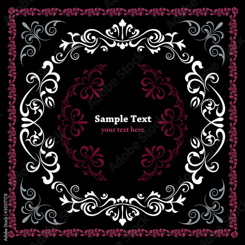 Abstract Floral Frame
