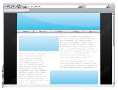 Blue website template
