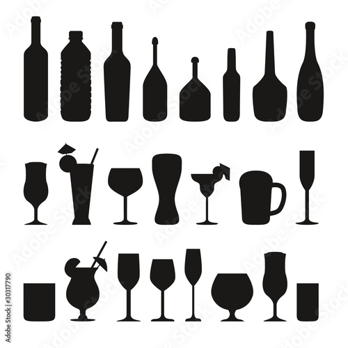 Shadow black Glas Drink
