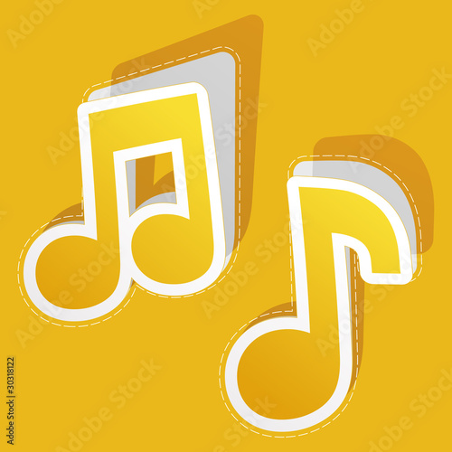 Vector music notes.