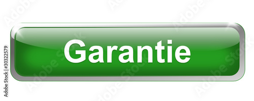 garantie sur bouton métal rectangle vert