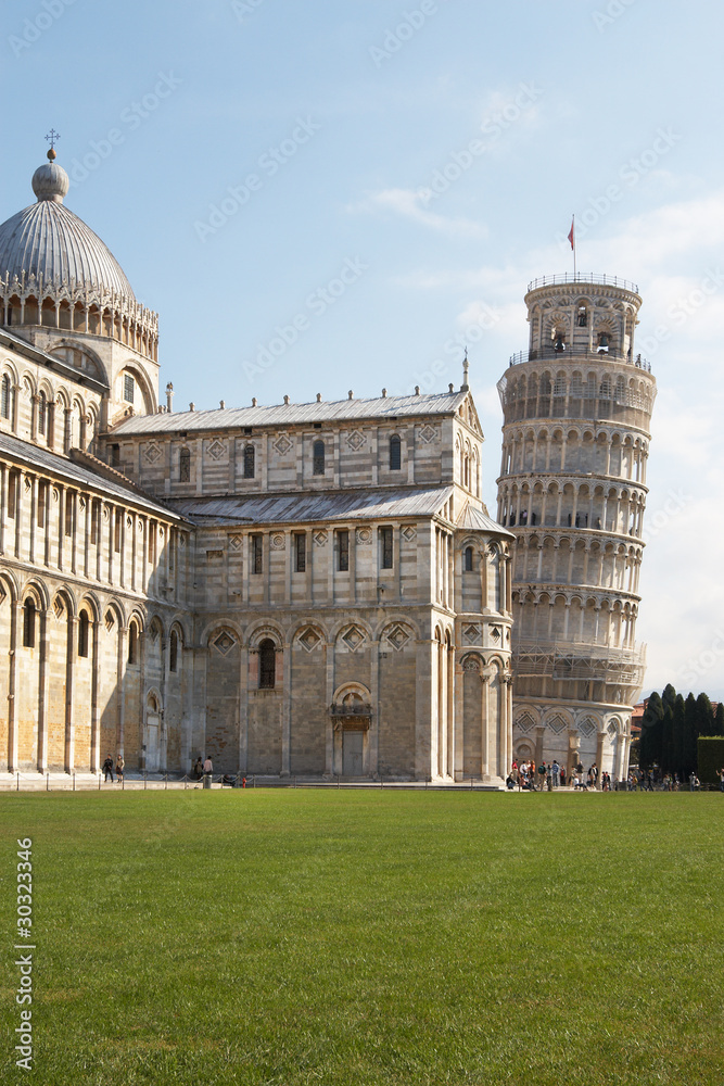 Italy, Pisa. The Cathedral and the Leaning Tower