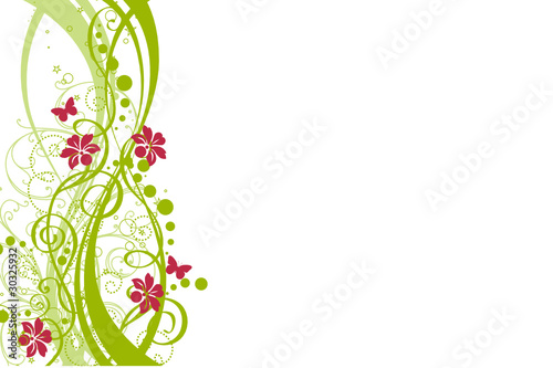 floral arabesque verte